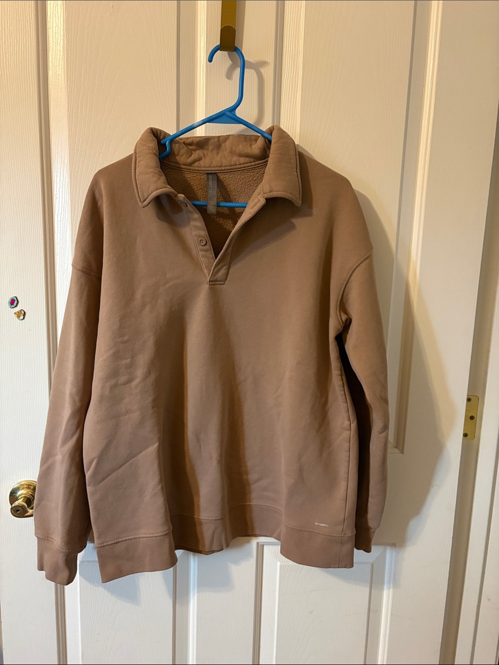 Mondetta Brown Quarter-Snap Pullover Hoodie